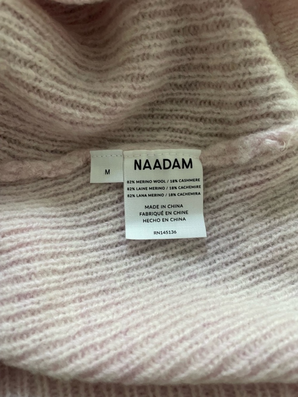 NAADAM Ribbed Spaghetti Strap Crop Top - Light Pink - Picture 4 of 9